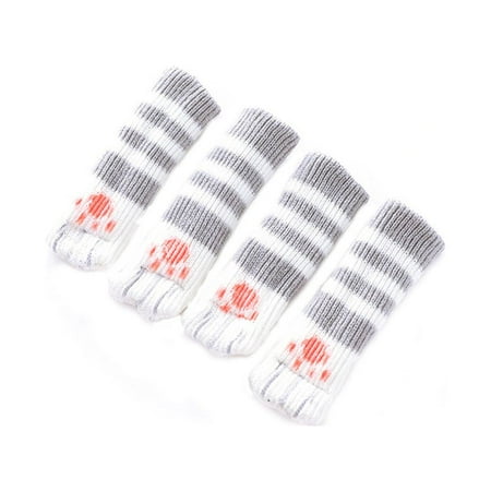 

Clearance! Zainafacai Drill Bit Set 4Pcs Kitty Cat Paw Knit Floor Protector Chair Table Leg Feet Pads Cover Craft Supplies White