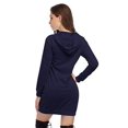 thumbnail image 3 of Women's Pullover Hoodie Pocket Sweatshirt Casual Dress,Black,S, 3 of 9