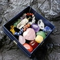 thumbnail image 2 of Pompotops Crystal Jade Chakra Combination Set Pinks Crystal Love Hexagon Pillar Pendant Colorful Stone Gift Box Clearance, 2 of 8