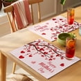 thumbnail image 4 of Mother's Day Love Tree Placemats Set of 8, Happy Mother's Day Red Pink Love Tree Pink Non-Slip Place Mats Washable Table Mats for Kitchen Dining Table Decorations Indoor/Outdoor, 4 of 9