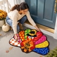thumbnail image 6 of Thanksgiving Turkey Doormat, Harvest Entryway Rug, 35 x 24 Inch Floral Bird Floor Mat for Front Door Porch Hallway Kitchen and Seasonal Home Decor, Colorful Printed Welcome Accent, 6 of 7
