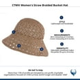 thumbnail image 4 of CTM  Straw Braided Bucket Hat (Women), 4 of 4