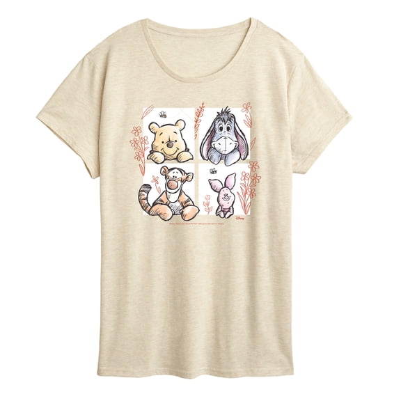 Winnie the Pooh - Character Grid Short Sleeve Graphic T-Shirt