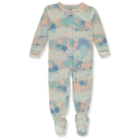 

Carter s Baby Girls L/S Tie-Dye Footed Coveralls - blue/multi 24 months (Infant)