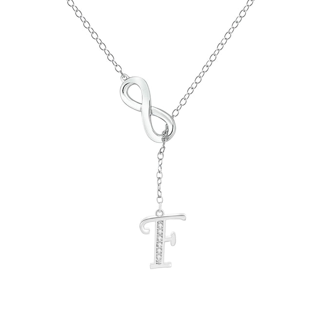 SIfdSeng Collier Initiale en Argent à Pompon en Forme de 8 pour Femmes Colliers en Argent pour Femmes A Z 26 Colliers Initiales Alphabet pour Adolescentes Bijoux