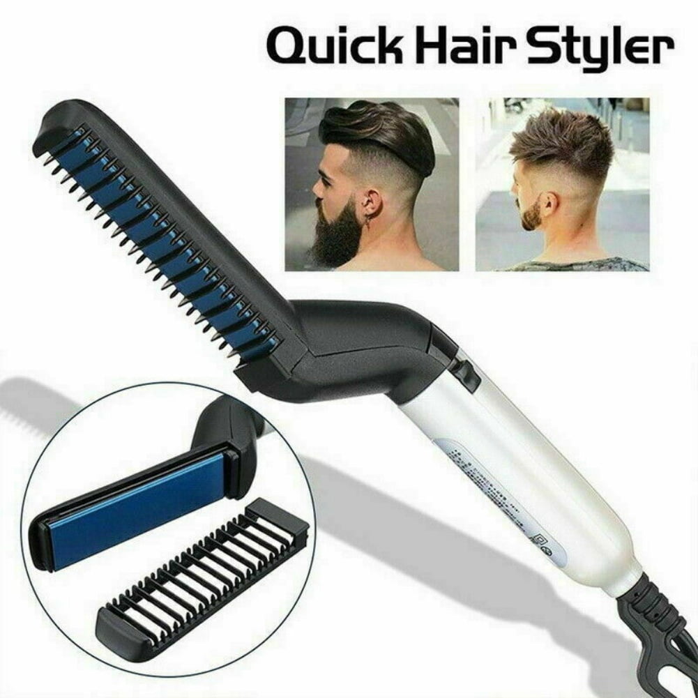 Men Beard Straightener Multifunctional Hair Straightener Brush Ceramic Hair  Curler Iron Hot Hair Comb Smoothing Hairbrush Tools - AliExpress