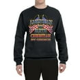 thumbnail image 2 of Wild Bobby, American By Birth Christian By Choice USA Flag Inspirational/Christian Unisex Crewneck Graphic Sweatshirt, Black, 5XL, 2 of 3