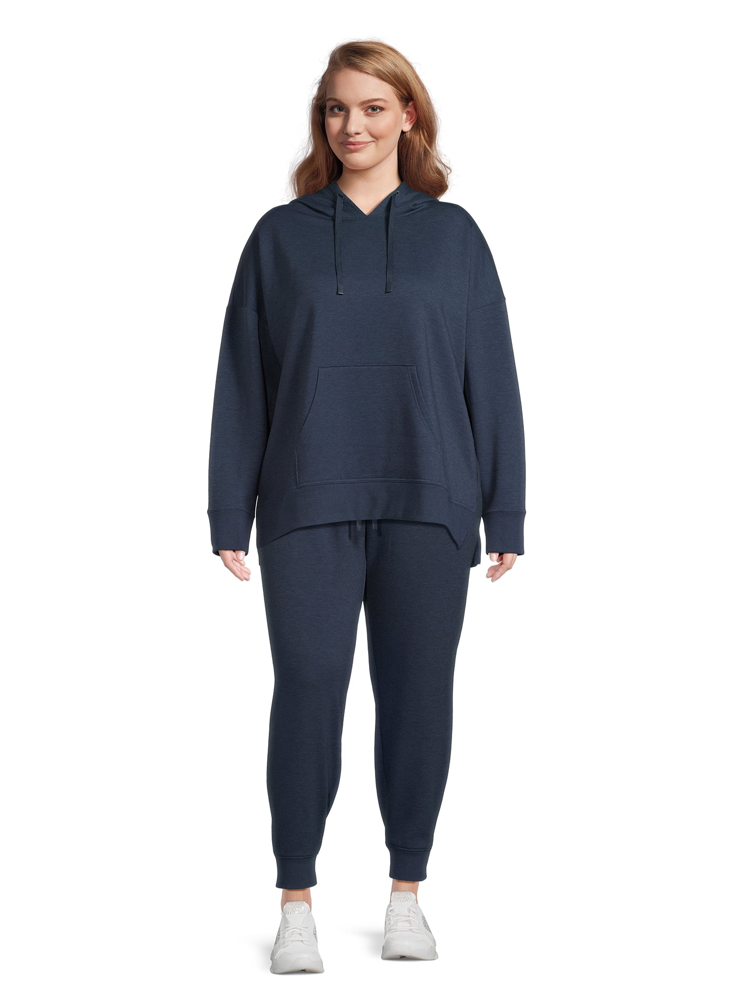Athletic Works Women's Plus Size Jogger Pants with Pockets, 2-Pack