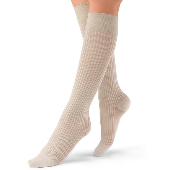 Women's Jobst SoSoft Knee Highs Socks - Moderate Compression - Sand - Large