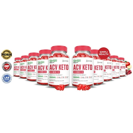 (10 Pack) Simpli Health Keto ACV Gummies 1000MG Dietary Supplement 600 Gummys