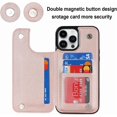 thumbnail image 4 of HCTian Compatible avec Étui Portefeuille en Cuir pour iPhone 14 Pro Max avec Porte-Cartes Blocage RFID, 4 Emplacements Étui de Protection Premium avec Support Durable Antichoc pour Femmes, 4 of 7