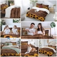 thumbnail image 5 of King 4 Piece Bedding Set Summer Sunflower Plant Soft Breathable Duvet Cover and Pillowcase, Farm Vintage Brown Wood Board Duvet Cover Set Bed Sheets for Bedroom Dormitory Guest Room, 5 of 9