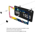 thumbnail image 5 of Abstract Colorful Marble License Plate Frames for Women Men Car Plate Holder Cover Metal Tag Aluminum Car Accessories Front Rear Plate Decor, 5 of 6