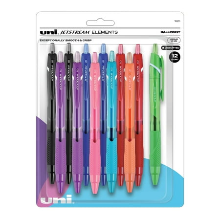 UPC: 0030246701713 | Uniball Jetstream Elements Ballpoint Pens  Medium Point (1.0mm)  Assorted Ink  12 Count