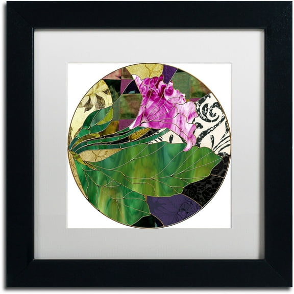 Trademark Fine Art "Glassberry I" Canvas Art by Color Bakery White Matte, Black Frame