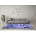thumbnail image 3 of Ahgly Company Indoor Square Abstract Blue Modern Area Rugs, 7' Square, 3 of 4