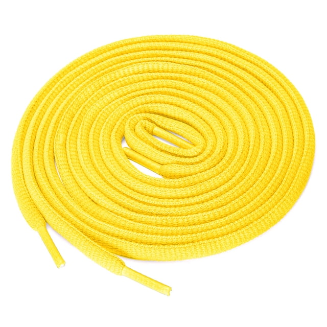 2 Pares Cordones Atléticos De Botas Oval Media Cordones Redondos Para Zapatillas Amarillo 140 cm/55