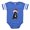 Royal Blue, variant on CafePress - French Bulldog Santa - Cute Infant Baby Football Bodysuit