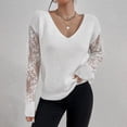 thumbnail image 2 of Suéteres Para Mujer Otoño Invierno Suéter de Punto Manga de Encaje de Moda Top de Color Sólido Odeerbi ODB175675, 2 of 9