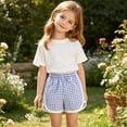 thumbnail image 6 of Diufon Kids Shorts Boys Girls Elastic High Waist Sport Running Gingham Shorts Summer Fashion Plaid Short Pants, 6 of 9