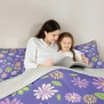 thumbnail image 4 of jejeloiu Cute Cartoon Floral 7-Piece Twin Bedding Sets,Kawaii Daisy Blossom Bedding Comforter Set,Colorful Flower Sheet Sets For Girls,Ultra Soft Home Decor Reversible, 4 of 8