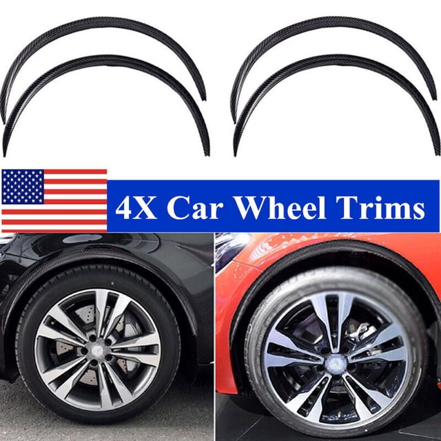 USA 4X 28.7 Pouces Protection de Lèvres en Fibre de Carbone pour Roue de Voiture