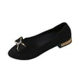 thumbnail image 2 of Viluyesy Womens Ballet Flats, Slip-On Low Heels Bow Pointed Toe Fashion Dressy Shoes Black US5.5, 2 of 9