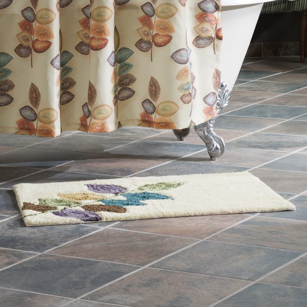 Croscill Mosaic Leaves 20x30-inch Bath Rug - Walmart.com - Walmart.com