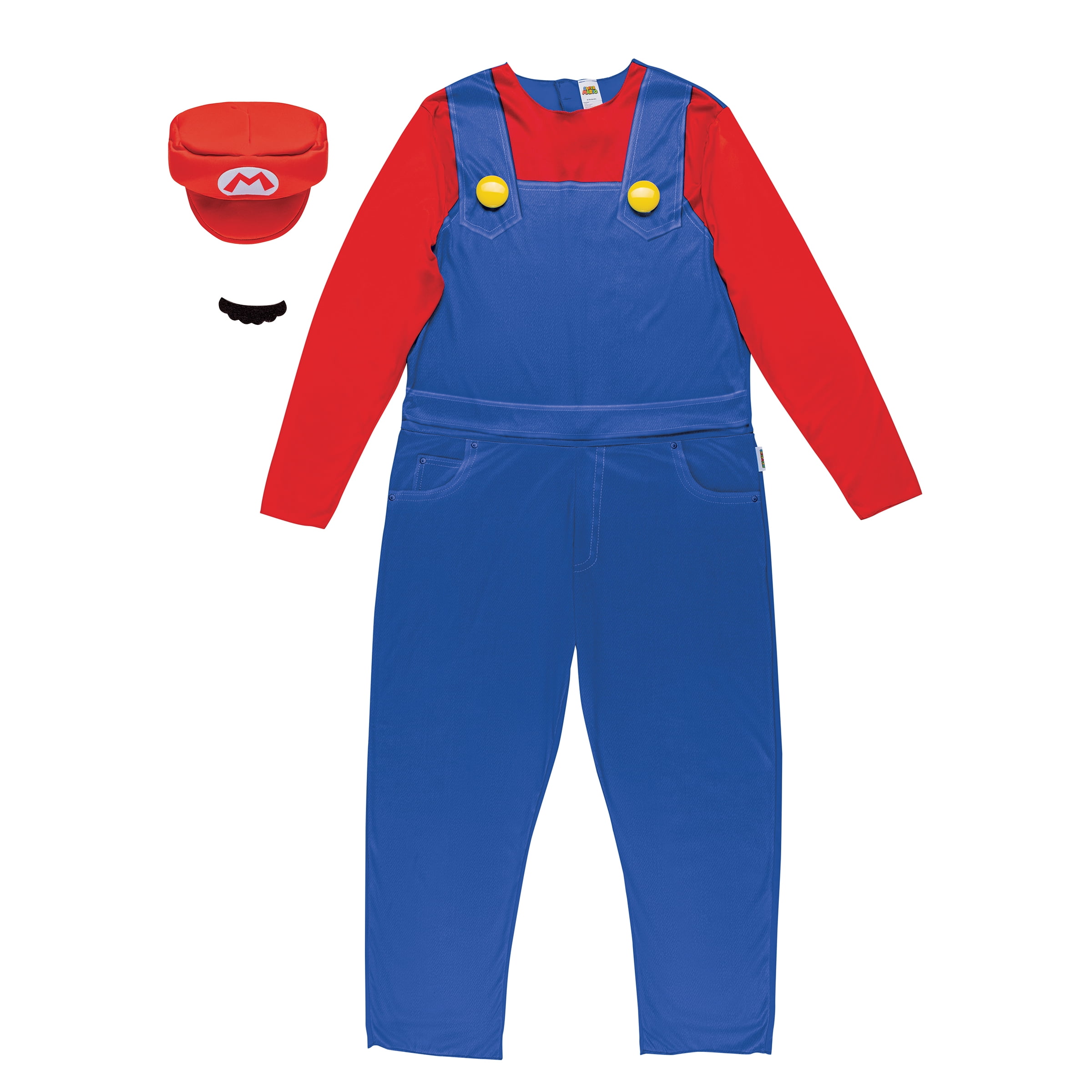Nintendo Super Mario Bros. Mario Halloween Costume for Adults, Mens Size M (32/34), by Disguise
