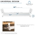 thumbnail image 5 of VIVO White Clamp-on Height Adjustable Keyboard and Mouse Under Desk Slider Tray, 5 of 8