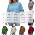 thumbnail image 4 of Womens Sweatshirts Casual Comfort Pullover Fall Winter Outfits Solid Color Crew Neck Loose Fit Sweat Shirts with Thumbhole Cuffs, 4 of 10