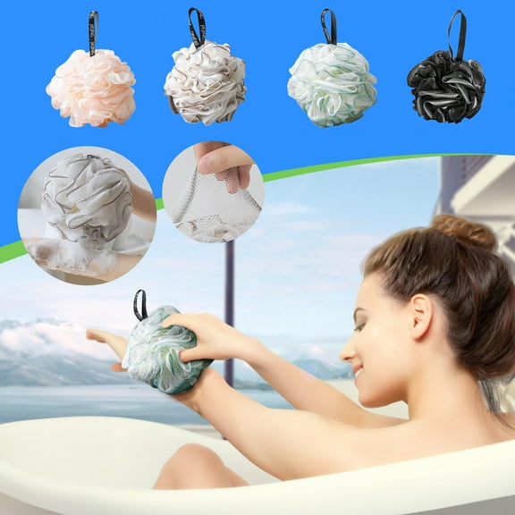 Loofah Sponge, Exfoliating Bath Sponge Body Scrubber for Women and Men Bath Accessories, 50g