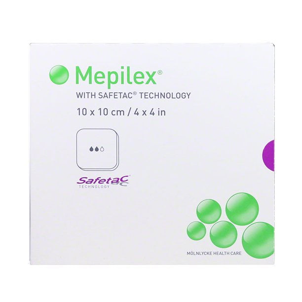 Mepilex Silicone Foam Dressing 4x4” Square Sterile 5 Ct Absorbent
