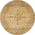 thumbnail image 1 of Ahgly Company Indoor Round Medallion Brown Traditional Area Rugs, 6' Round, 1 of 4