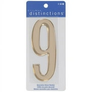 The Hillman Group Stick-On Domed Number 9, Gold