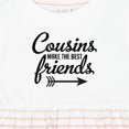 thumbnail image 4 of Inktastic Cousins Make the Best Friends with Arrow Girls Baby Dress, 4 of 5