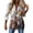 Coffee, variant on Kentucky Derby Shirts for Women Long Sleeve Button Down Lapel Collar Loose Fit Horserace Casual Blouse