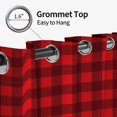 thumbnail image 6 of Tchckioa Merry Christmas Red Grid Blackout Curtains,Thermal Insulated Grommet Drapel for Living Room(2 Panels,52x84), 6 of 7