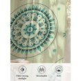 thumbnail image 6 of Sheer Curtains 63 Inch Length, Green Floral Semi Sheer Curtains Light Filtering Window Treatment, round Floral Ethnic Abstract Patterned Privacy Voile Drapes for Living Room Bedroom 52x63 Inch, 6 of 7
