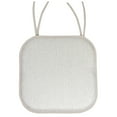 thumbnail image 2 of Sweet Home Collection 16" x 16" Sliver and White Solid Print Square Chair Pad Outdoor Seating Cushions with Ties (4 Pack), 2 of 6