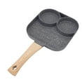 thumbnail image 1 of 4 Hole Frying Pan, Anti Scalding Heat Resistant Black Omelet Pan  For Kitchen For Gas And Induction Cooker Black, 1 of 8