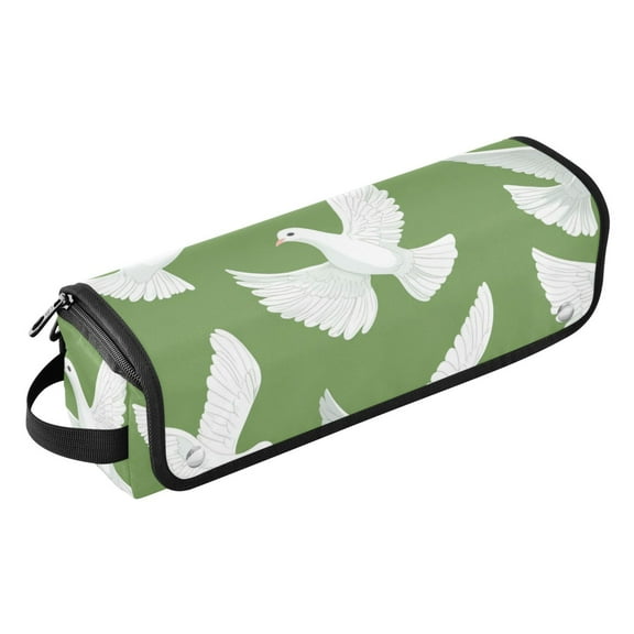 Hair Tool Travel Bag with Heat Resistant Mat for Flat Iron, Straighteners, Curling Iron, Makeup, Toiletries & Haircare Accessories, Portable Hot Tools Organizer with Hangdbag. Pigeons