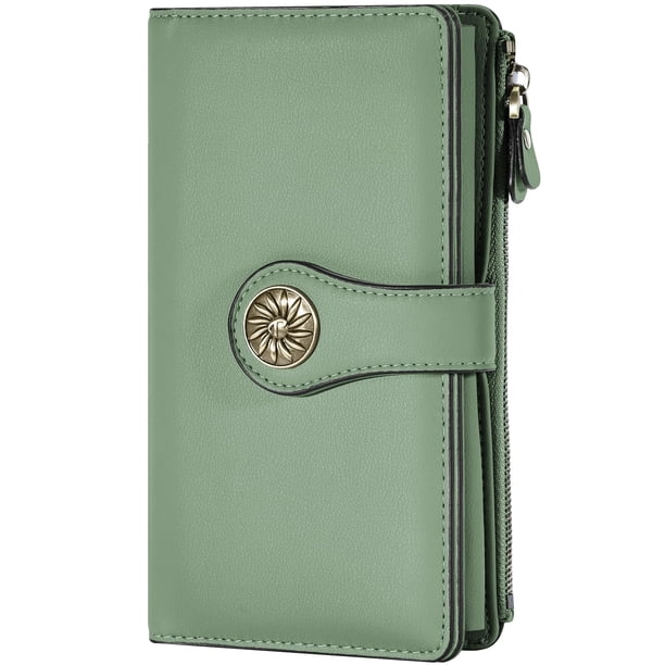 Cartera Travelambo de piel RFID de gran capacidad para mujer