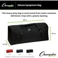 thumbnail image 5 of Champion Sports 420 Denier® Nylon Deluxe Equipment Bag with Strap and Inside Pocket - 36"L x 13"W x 15"H - Black, 5 of 5