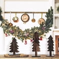 thumbnail image 3 of Árbol de mesa para decoración navideña, estilo Meooeck, madera rústica, 3 unidades, 3 of 7