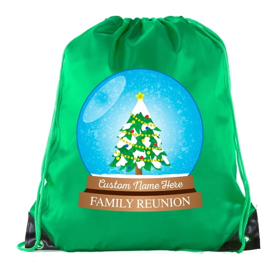 Snowglobe with custom name -Family Reunion Party Favor Bags
