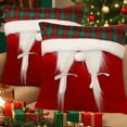 thumbnail image 7 of NWOKYZGH 1 Pack 3D Santa Throw Pillow Cover Stereo Christmas Elf Pillow Case Decoration Cushion Cover for Bed Sofa Couch Living Room Home Decor 15 x 15 Inches, 7 of 7