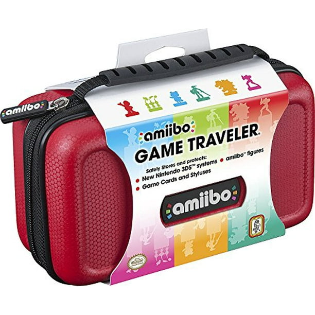 Officiellement sous Licence Nintendo Amiibo Cas Jeu Protecteur Voyageur de Luxe pour l'Affichage de Stockage Ou Transport Étui / Boîte - Rouge