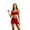red, variant on Women's 2 Piece Workout Outfits, Cross Back Sports Bra + hip lift Waisted Shorts Set, Yoga Gym Fitness Running Athletic Tracksuit.