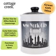 thumbnail image 4 of Cottage Creek Ceramic White Piggy Bank, New York City Theme, 4 of 6
